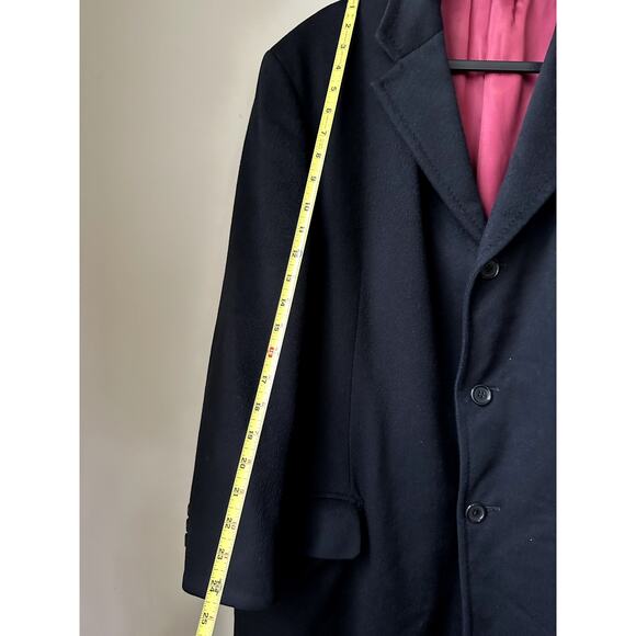 Men’s Valentino Roma Vintage Cashmere Long Overcoat Black Coat good condition - Picture 5 of 12